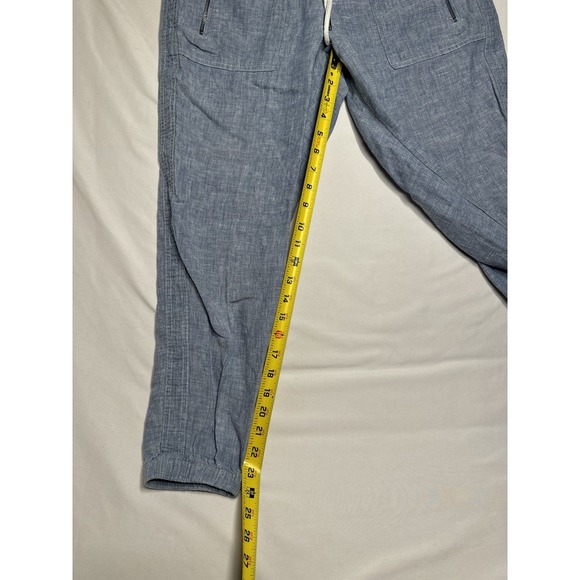 Athleta Cabo Linen Jogger Pants Womens 8 Petite Drawstring Elastic Waist Casual‎ - Picture 7 of 7